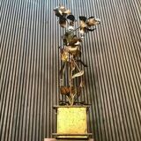 Gilded metal Florentine table or floor lamp by Hans Kögl, 1960s