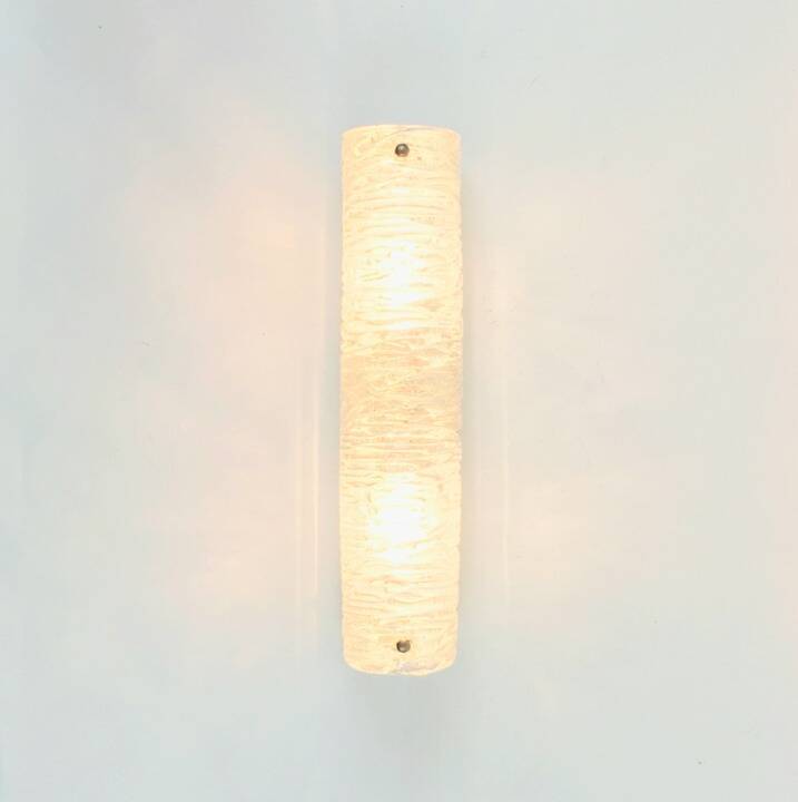 Mid-Century Tubular Murano Glass Wall Lamp from Hillebrand, Germany, 1970s