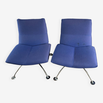 Pair of "delta" model armchairs by Jean-Louis Berthet