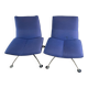 Pair of "delta" model armchairs by Jean-Louis Berthet