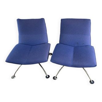 Pair of "delta" model armchairs by Jean-Louis Berthet