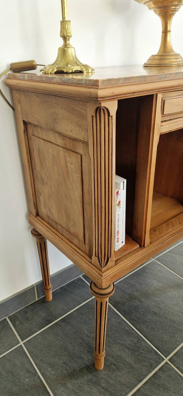 Louis XVI style wood and marble furniture