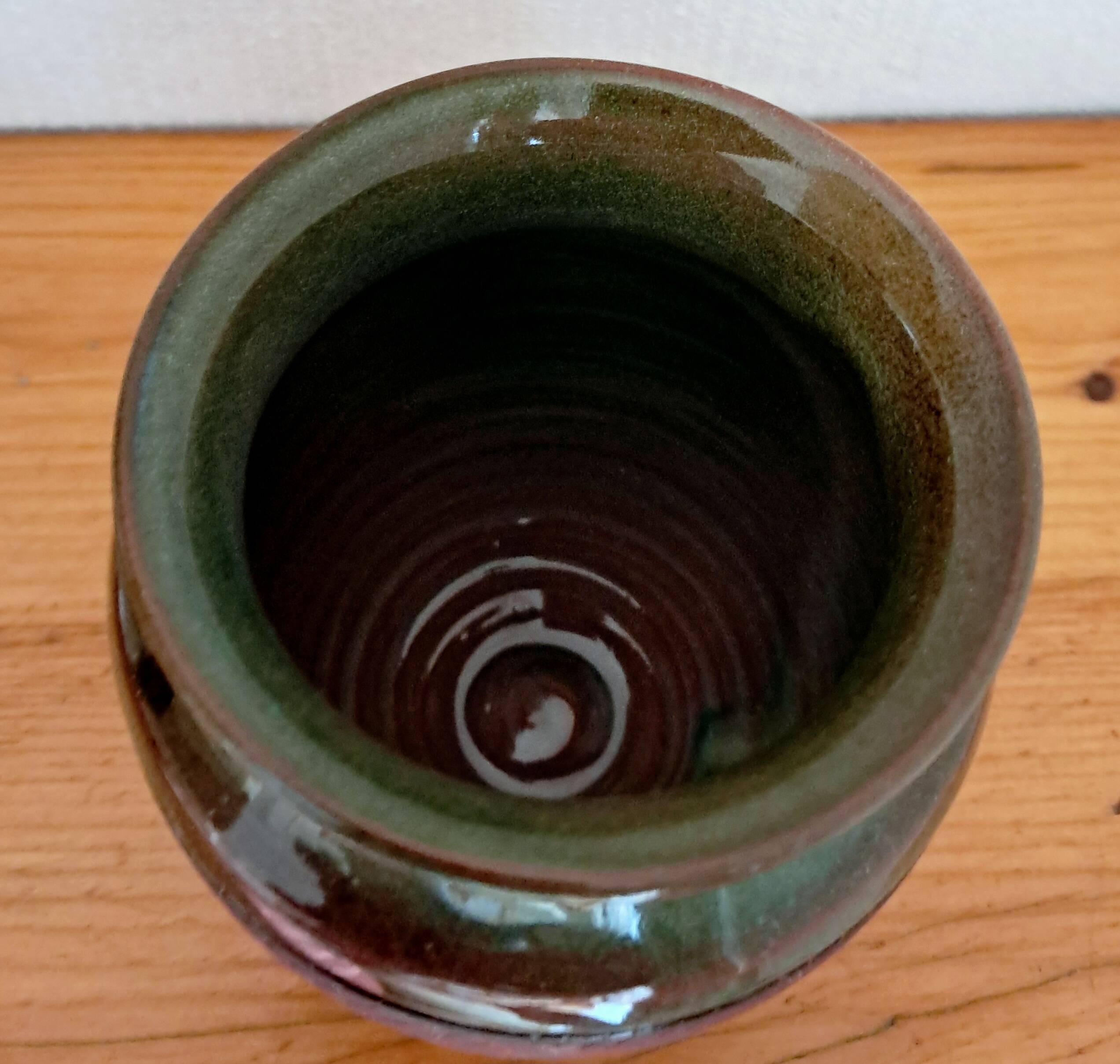 Jean Fradin vase in glazed terracotta