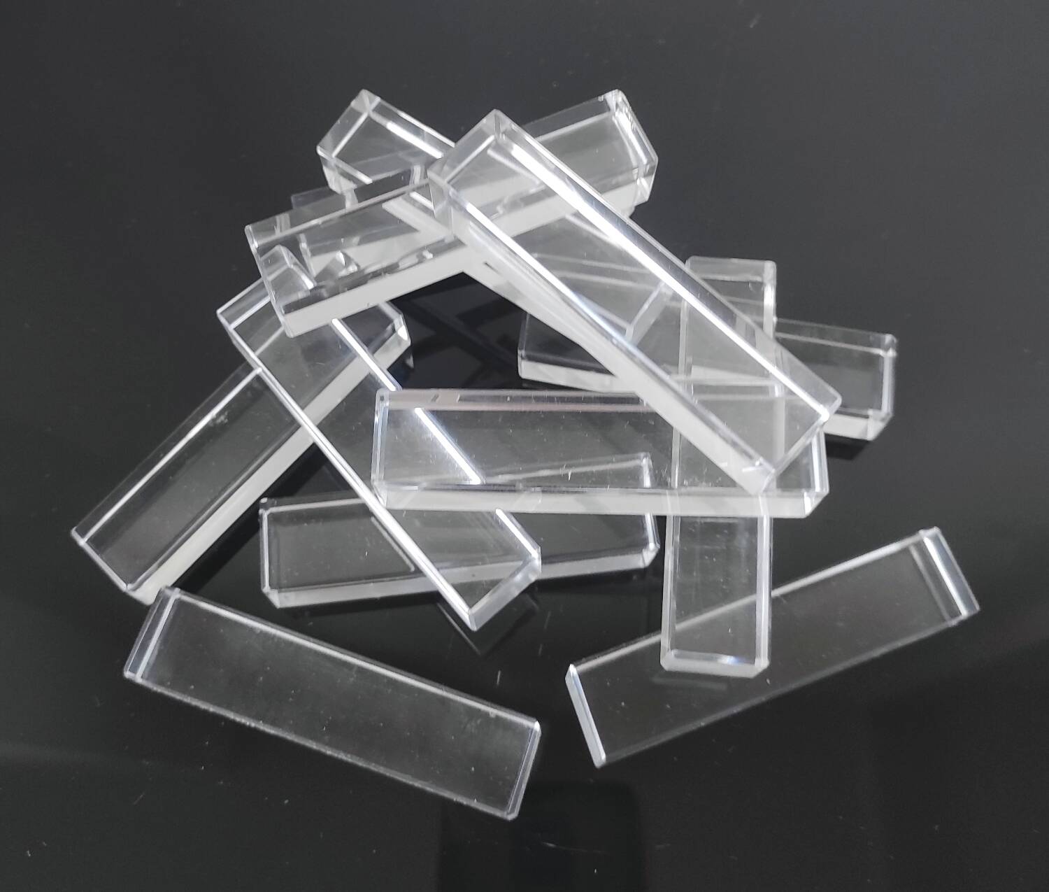 Set of 12 vintage crystal knife rests in Art Deco style