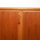 Scandinavian highboard sideboard, 1950s/60s, oak & teak, three doors