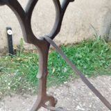 Antique bistro table with wooden top