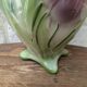 Art Nouveau barbotine vase Gerber Prestige Paris with floral decoration