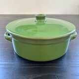 Green ceramic soup tureen