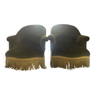 Pair of toadstool armchairs