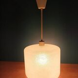 Chandelier suspension support metal globe frosted glass