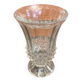 Antique crystal d'arques vase model longchamp médicis moulded glass vintage
