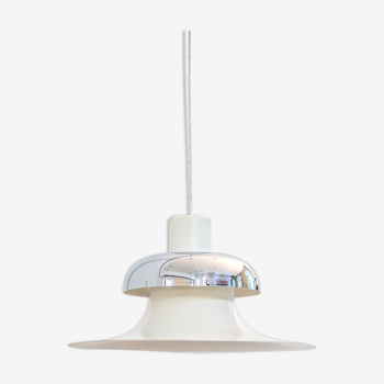 Mandalay White and Silver Pendant Lamp by Andreas Hansen for Louis Poulsen, Denmark