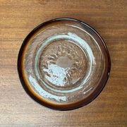 Modern mid-century glass bowl by Pertti Santalahti for Humppila, Finland, 1960s.