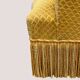 Vintage mustard yellow flocked velvet armchair