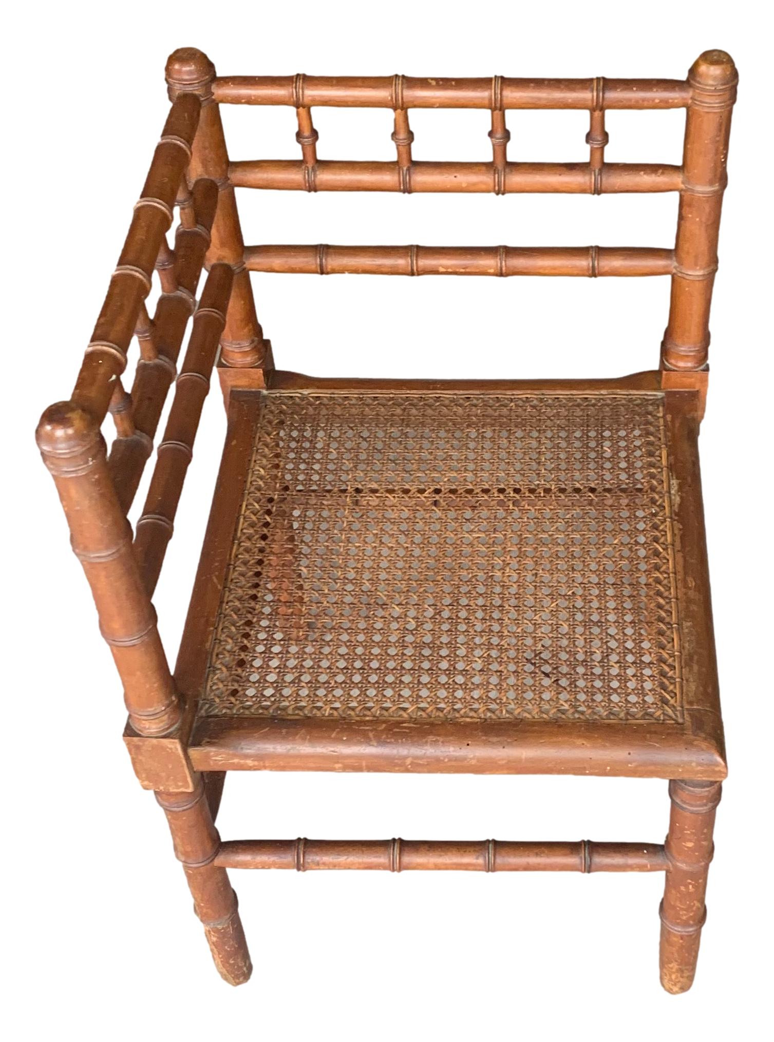 Corner chair with cannage called fire corner