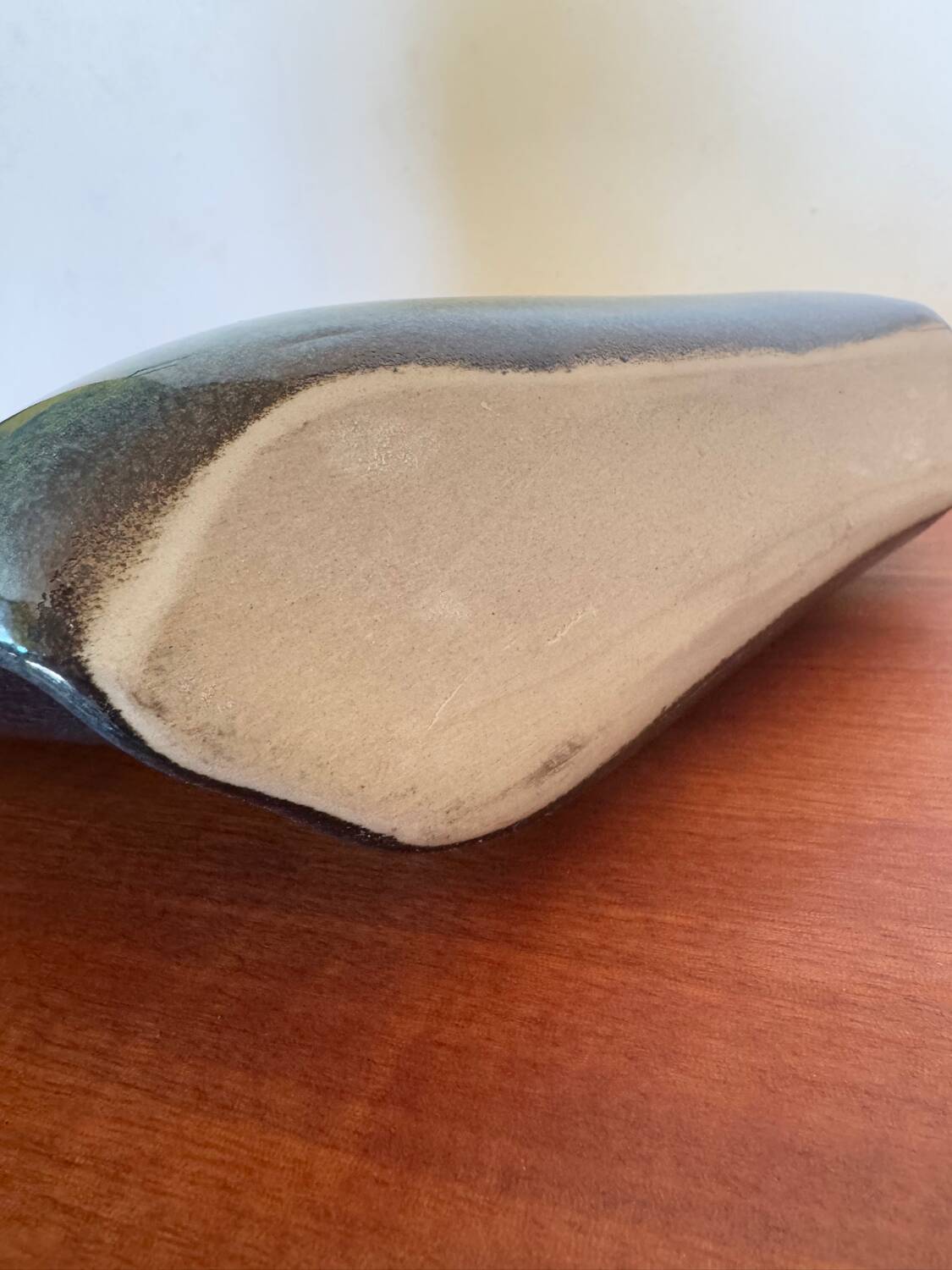 Vintage blue ceramic vase