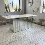 80s lacquered desk and mirror
