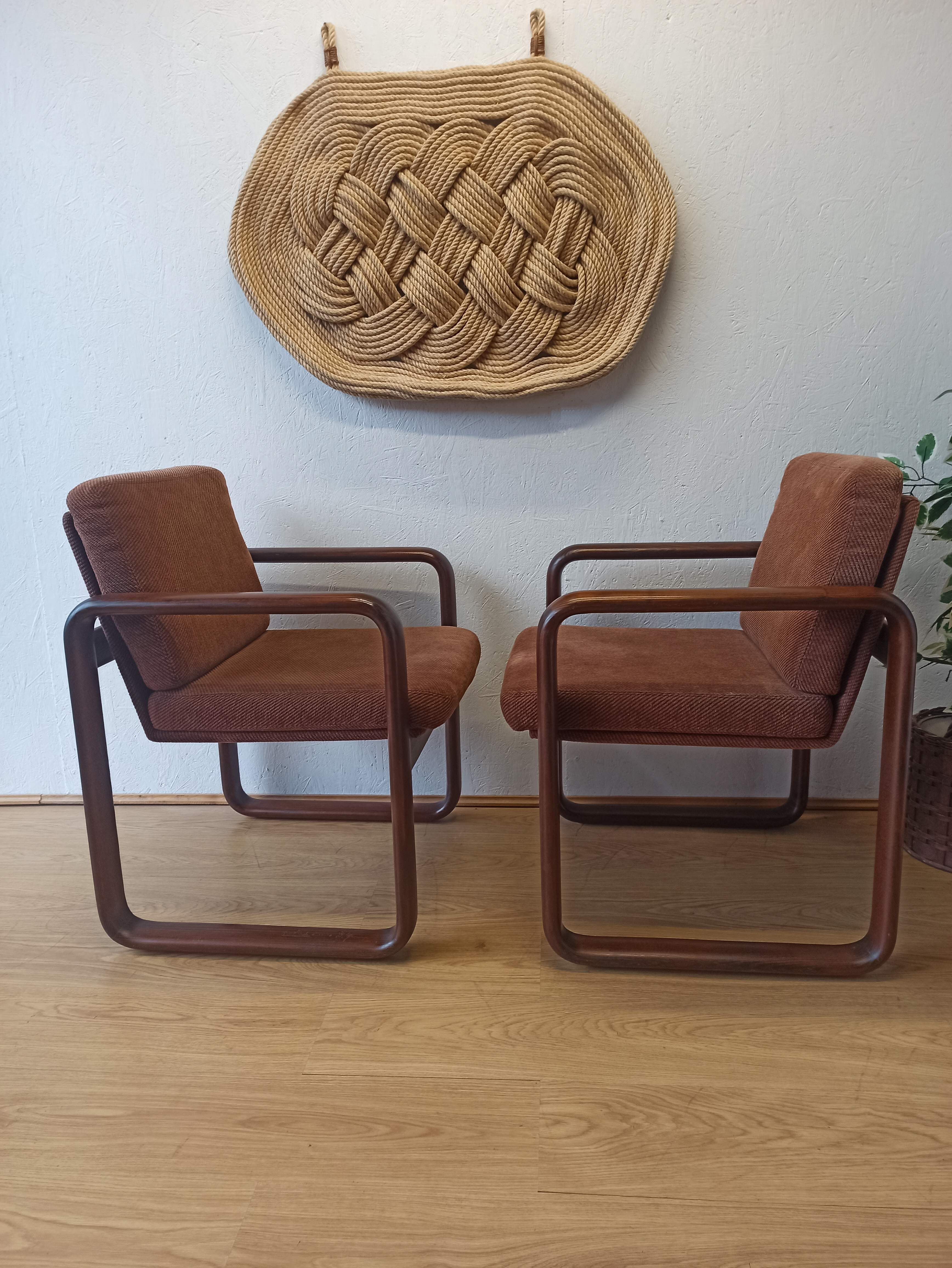 2 armchairs, B. Vogtherr for Rosenthal, 1970s