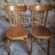 Set of 4 antique French bistro chairs by Mahieu & Guillaume, circa 1930.