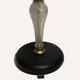 Glass and brass "bonbonniere" portable pedestal side table, 1960s