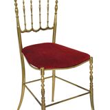 Chaise Chiavari vintage en laiton doré