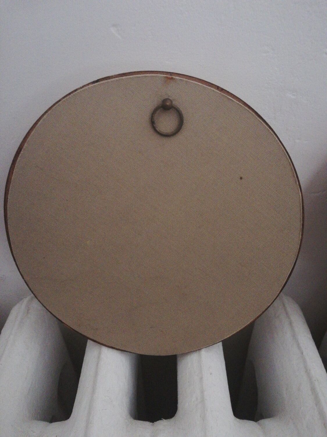 Pair of miniature gold round frames