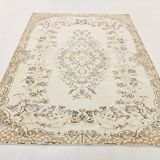 All-Over Floral Pattern Beige Brown Turkish Rug, 166x285Cm