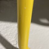 Yellow tubular modular bench & gray fabric