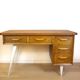 Bureau en chêne du milieu du siècle, Espagne, années 1950