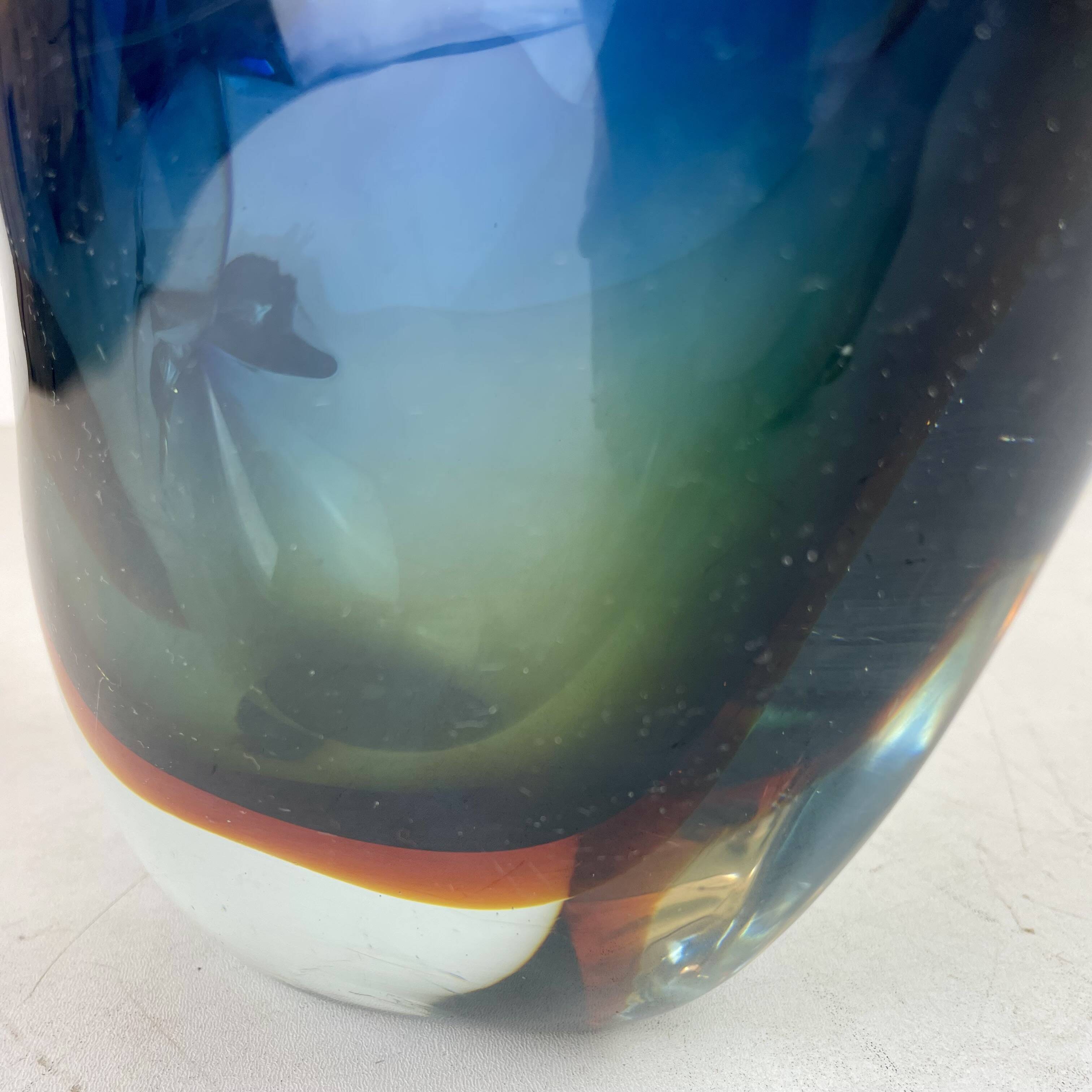 Sommerso Murano Glass Vase, att. to Flavio Poli for Seguso Vetri d’Arte, It