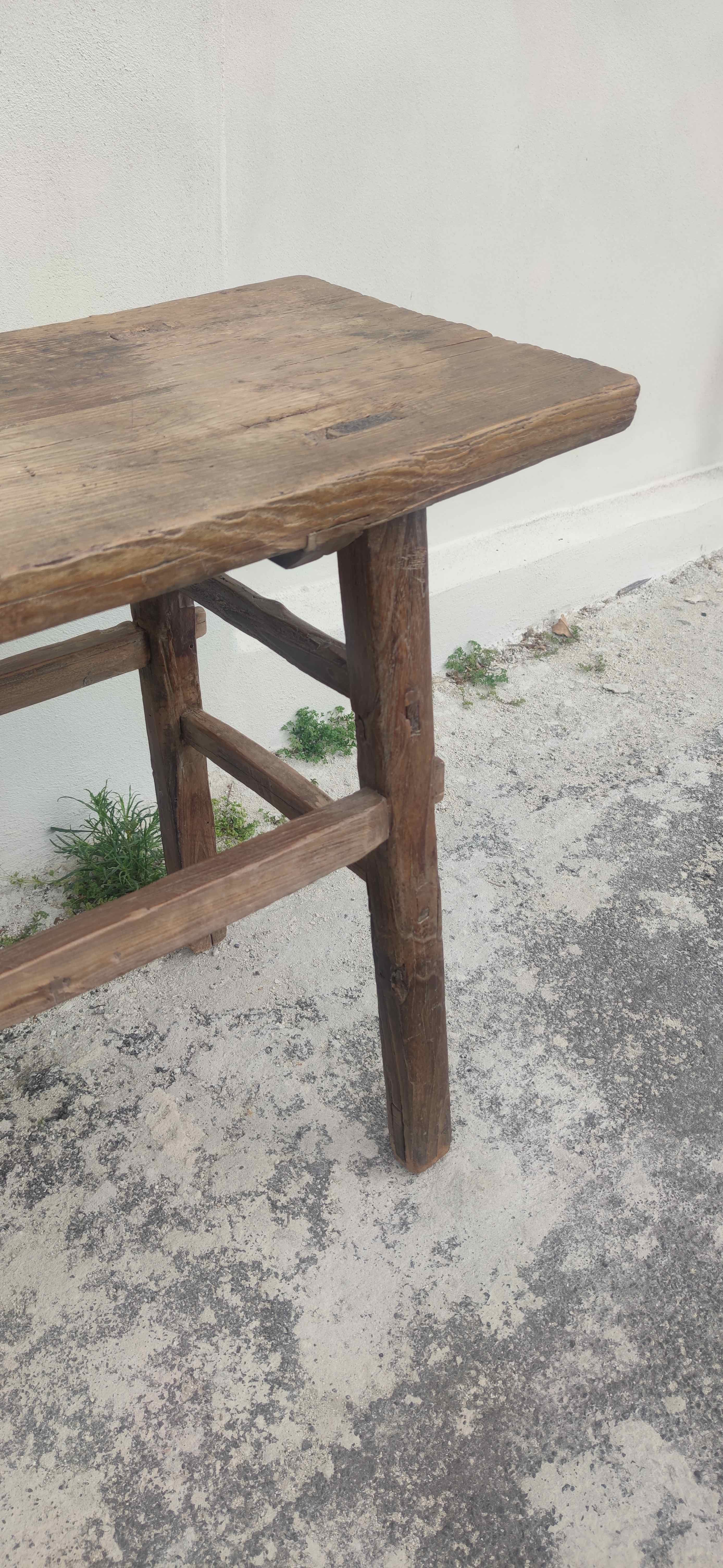 Asian elm console
