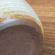 Light stoneware potter's bottle with vintage spout