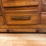 Art deco line-up in 1940s solid oak