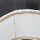 1970s Italian Glass Table Lamp with Boucle Fabric Shade