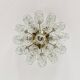 1 of 2 Amazing Golden Bubble Glass Flush Lamps by Doria
