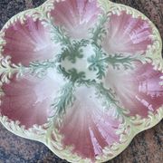 1 Kleber and Guerin oyster barbotine plate from St Clément