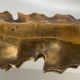 Vintage solid bronze leaf pocket emptier