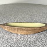 Wooden pond toy, small flat boat, old toy