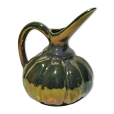 Ceramic pouring jug Rambervilliers art deco flamed sandstone metallic reflection