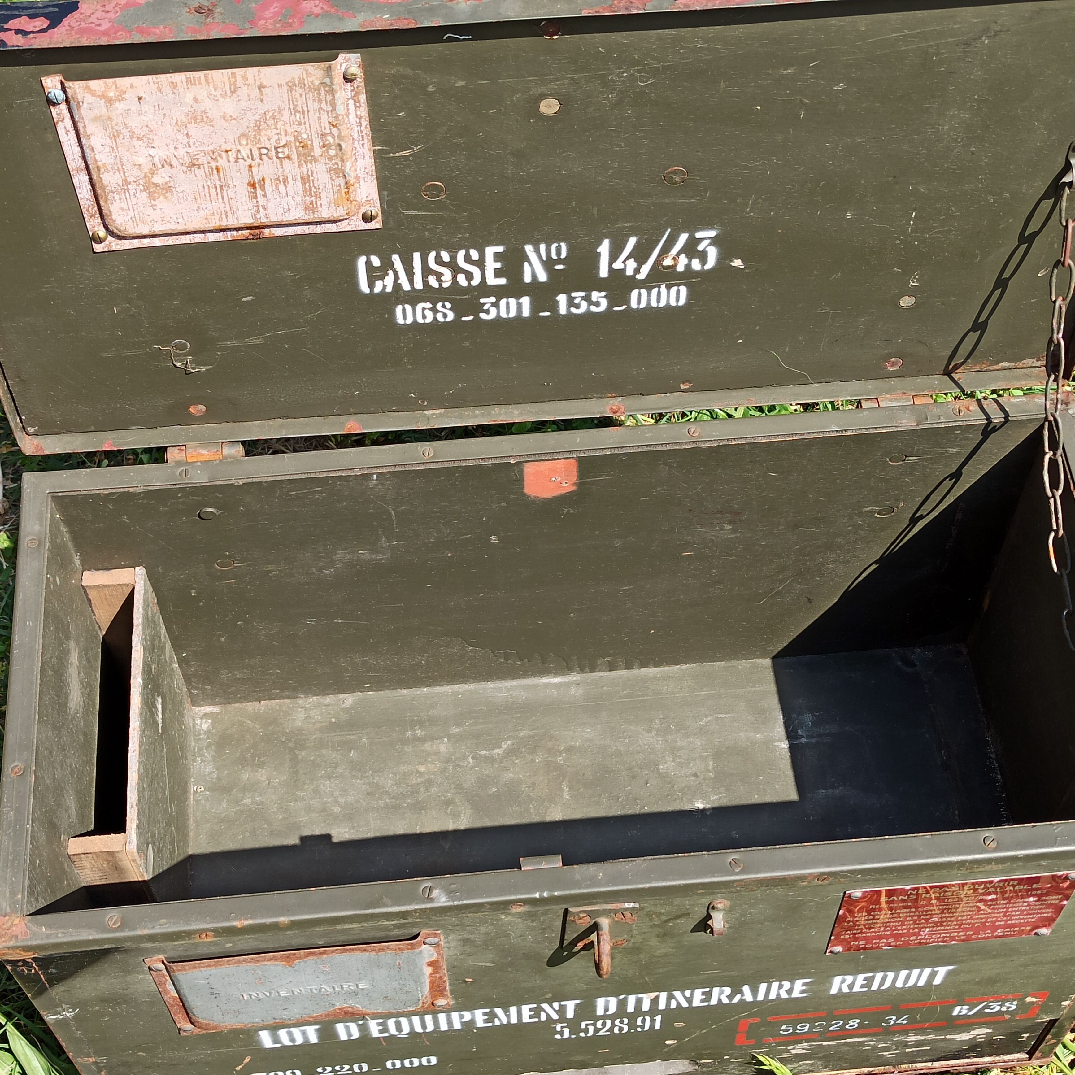 Trunk chest military bench 50s militaria