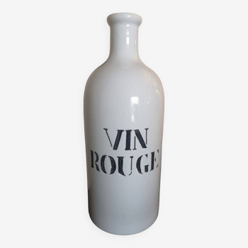 Bouteille en céramique blanche - Vin Rouge - Années 1950/1960