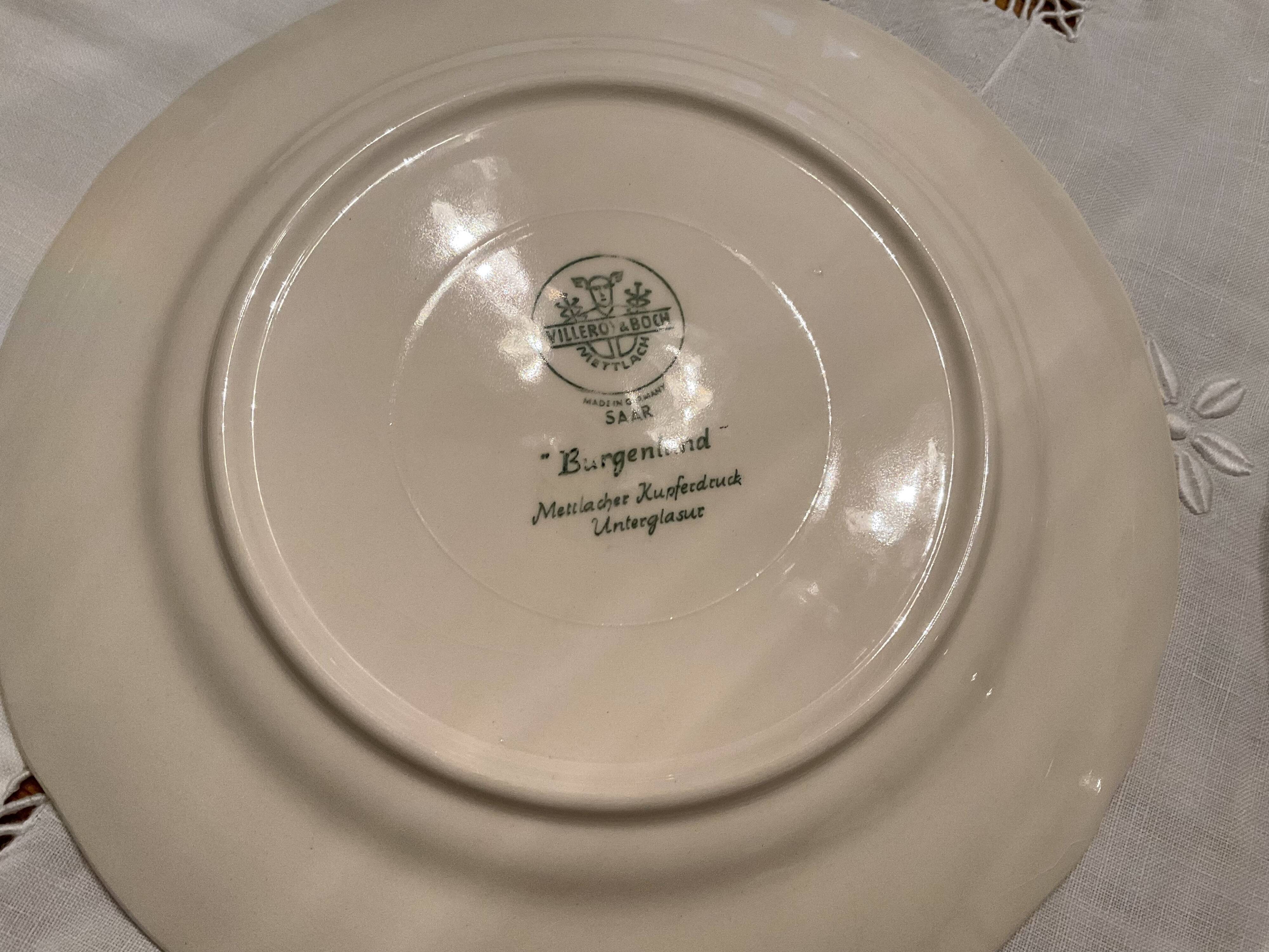 6 dessert plates. Burgeland . Villeroy and boch