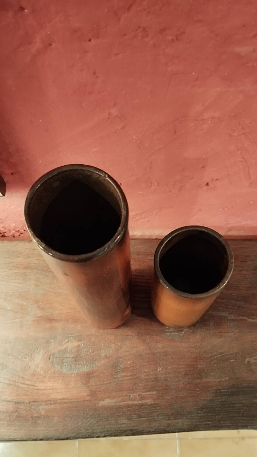 Pair of cylinder vases