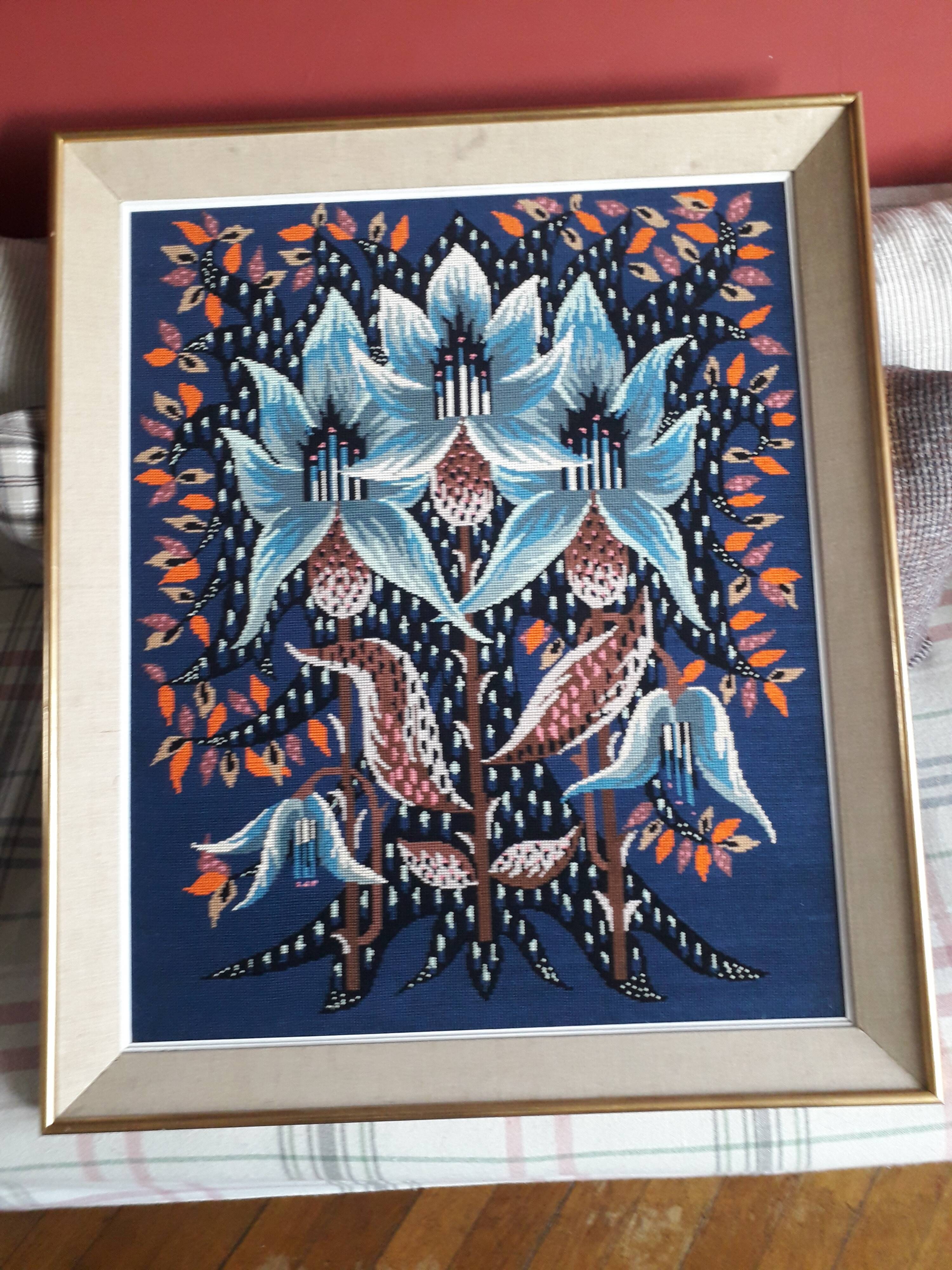 Vintage Framed Wall Tapestry