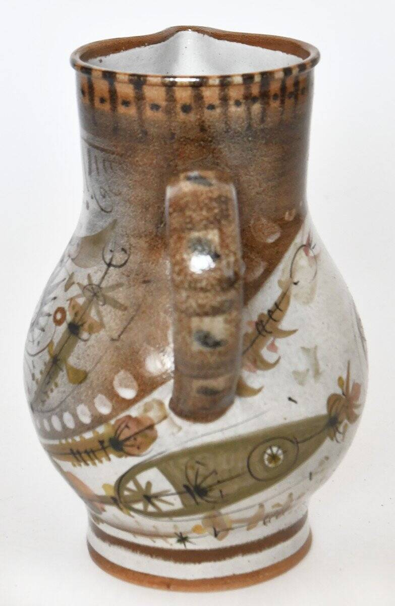 Ceramic jug by André L'Helguen for Keraluc Quimper