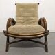 Living room in bamboo and rattan of the 60s/70s (4 armchairs 2 ottomans 1 coffee table + cushions)
