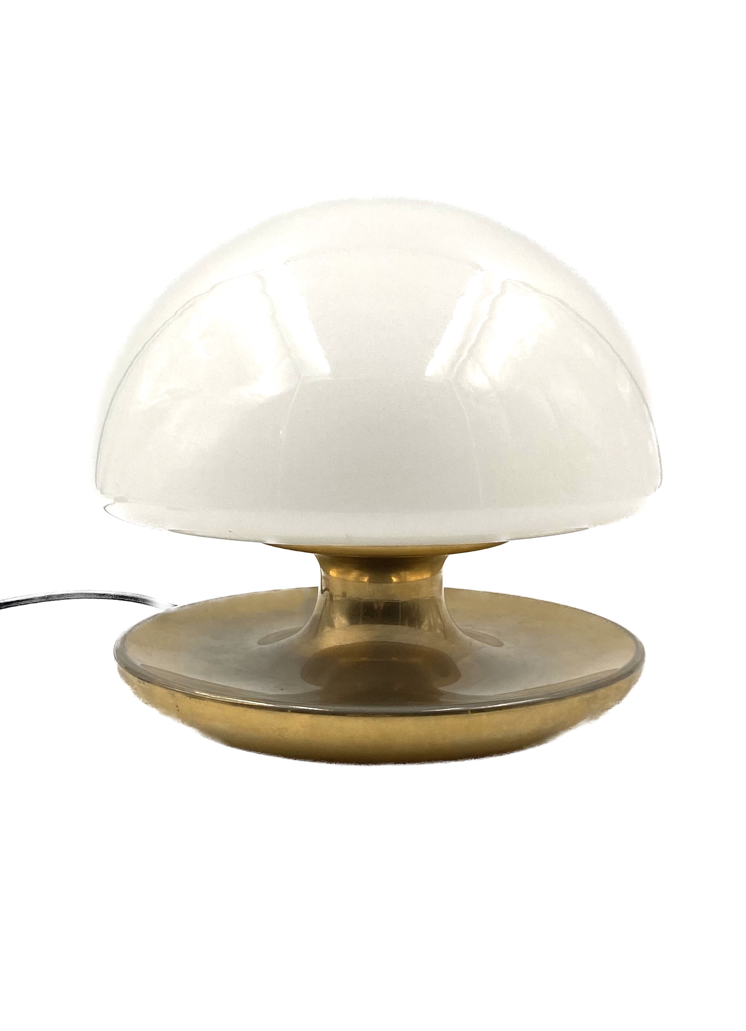 Mushroom mod. VP gold table lamp, Vittorio Balli e Romeo Ballardini, Sirrah, 1970s