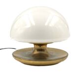 Mushroom mod. VP gold table lamp, Vittorio Balli e Romeo Ballardini, Sirrah, 1970s