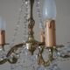 Bronze chandelier with crystal pendants – 5 lights