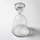 Carafe en verre vintage en forme de cloche avec bouchon : carafe italienne des années 50
